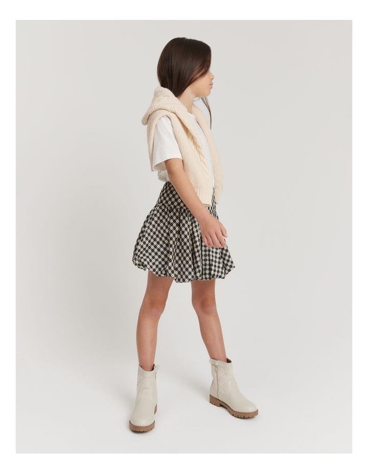 Country Road Gingham Bubble Skirt in Charcoal 2