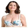 Sans Complexe Ariane Fantaisy Wired Half Cup Padded Bra in Ivory Print Floral Ivory 12D