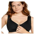 Naturana Wellness Padded Wirefree Front Close Bra in Black 18D