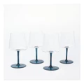 Vue Jordan Red Wine Glass Set of 4 in Ink Blue