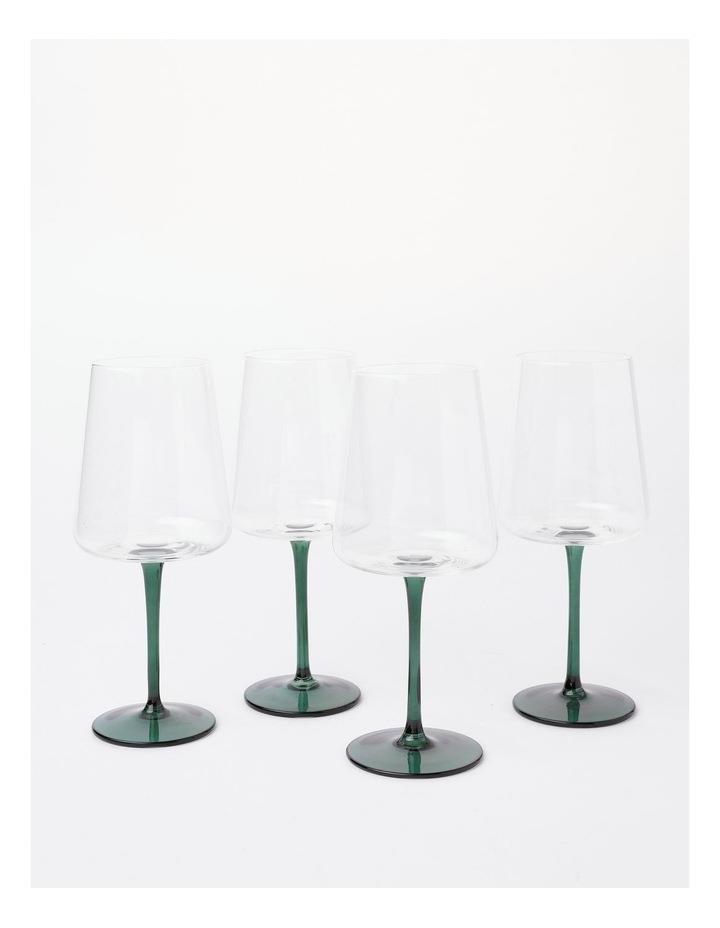 Vue Jordan Red Wine Glass Set of 4 in Dark Green