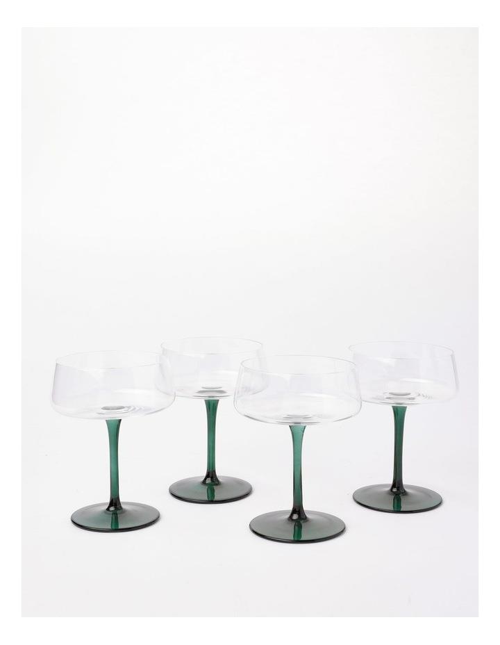 Vue Jordan Martini Glass Set of 4 in Dark Green