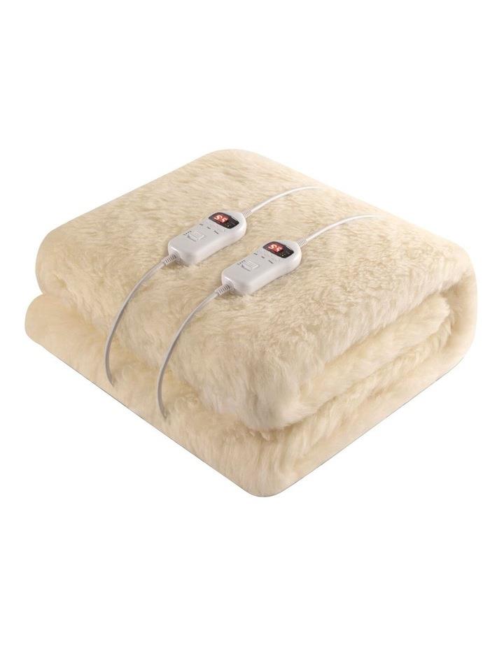 Goldair Queen Size Wool Electric Blanket in White King