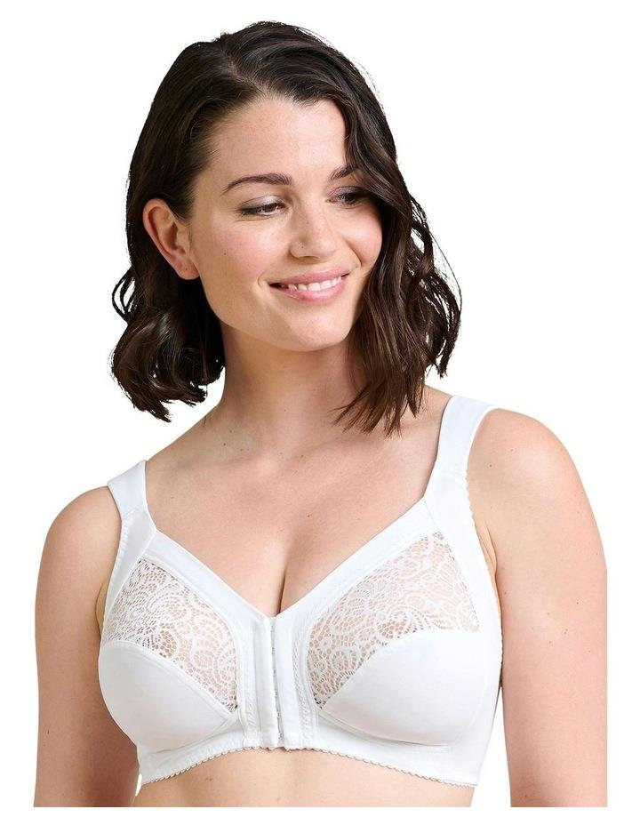 Sans Complexe Clara Wirefree Front Close Bra with Lace in White 16D
