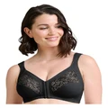 Sans Complexe Clara Wirefree Front Close Bra with Lace in Black 20C