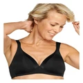 Naturana The Wednesday Wireless T-shirt Bra with Padded Straps in Black 12D