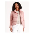 Grab Denim Puffer Jacket in Ash Rose Pink 10