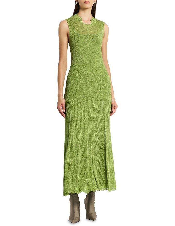 Sass & Bide Knit Dress in Metallic Lime XXS