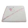 Bubba Blue Hop Little Rabbit Hooded Towel in Pink One Size