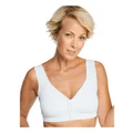 Naturana Wellness Padded Wirefree Front Close Bra in White 16A