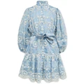Bardot Junior Mila Mini Shirt Dress in Blue 6