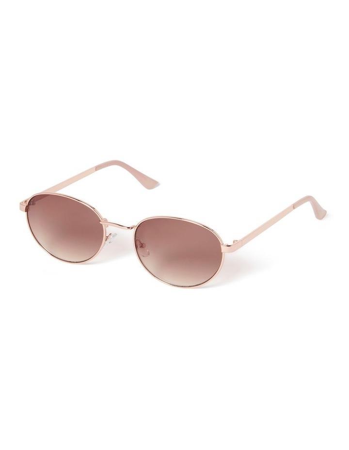 Forever New April Round Metal Frame Sunglasses in Rose Gold Rose 0