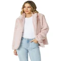 Sass Fern Fur Jacket in Pink Blush 8