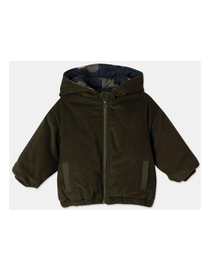 Jack & Milly Benny Padded Cord Jacket in Dark Green 3