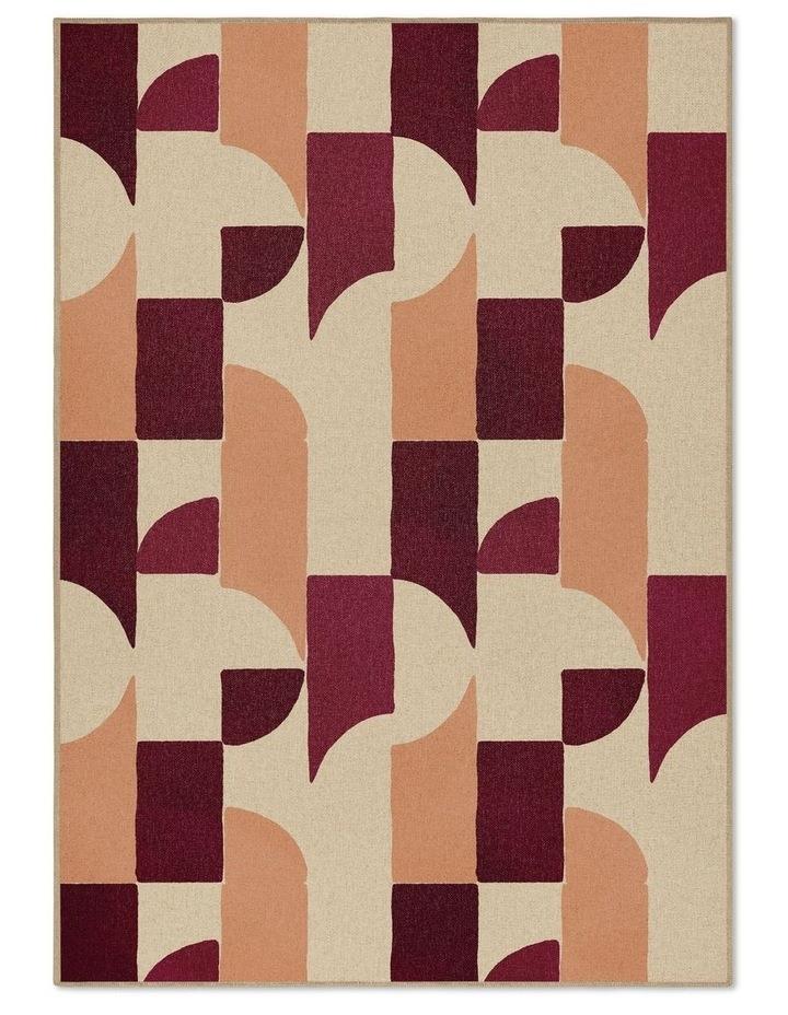 Double Rugs Arch Washable New Jute Area Rug in Burgandy Burgundy 60x90 cm