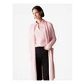 Trenery Alpaca Merino Blend Longline Cardigan in Blossom Pink XXS
