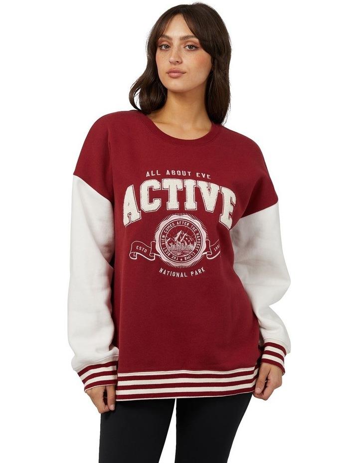All About Eve National Contrast Crew Cardigan in Port Wine 6