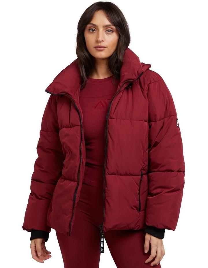 All About Eve Remi Luxe Puffer Jacket in Port Wine 6