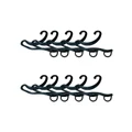 Boutique Retailer Socks Plastic Hangers 10 Pack in Black