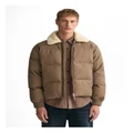 Gant Padded Flannel Puffer Jacket in Desert Brown M