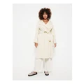 Commonry The Double Faced Wool Trench Coat in Ecru 8