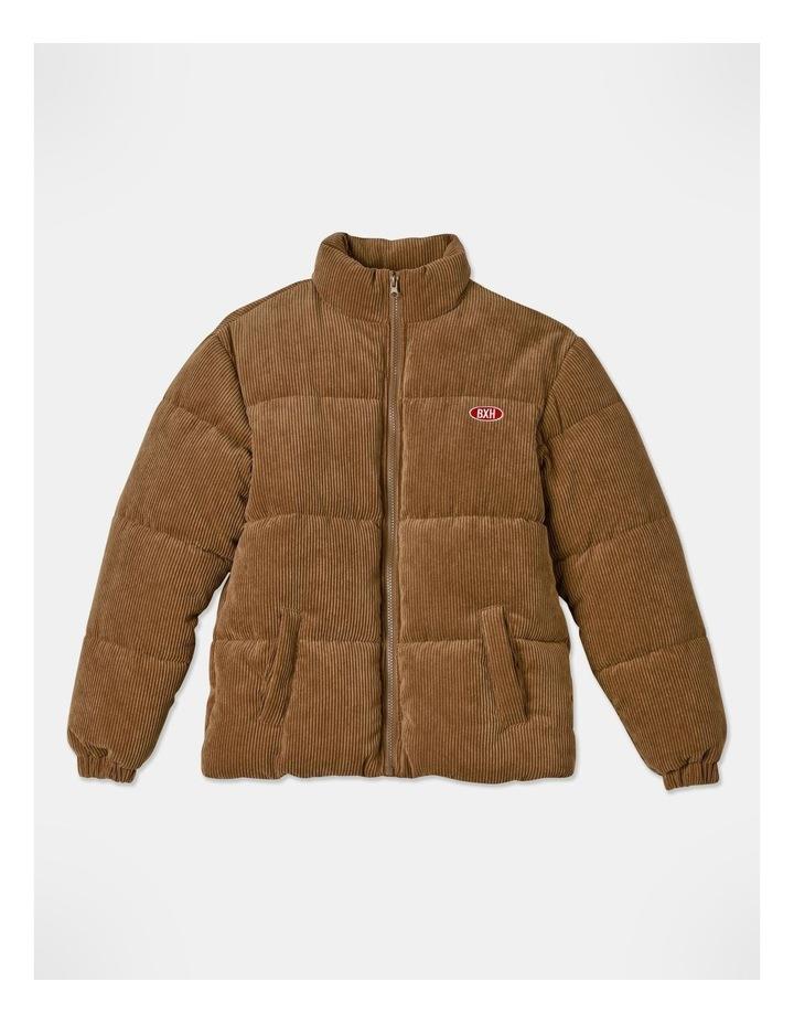 Bauhaus Cord Puffer Jacket in Brown 16