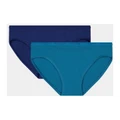 Bendon Body Cotton High Cut Brief Twinpack in Medieval Blue/Ink Blue Navy XL