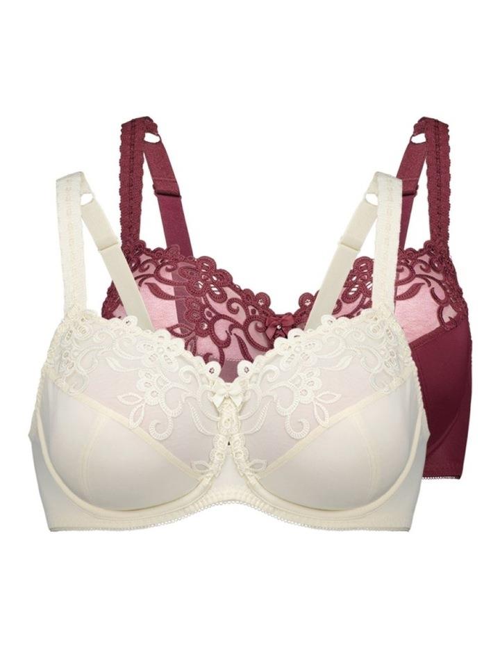 Fayreform Coral Twin Pack Underwire Bra in Wine Red Wine 14 D