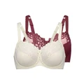 Fayreform Coral Twin Pack Underwire Bra in Wine Red Wine 16 D