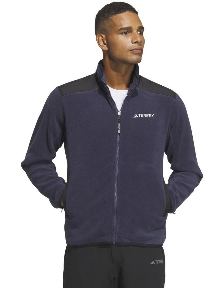 Adidas Full-Zip Polar Fleece Jacket in Blue Navy S