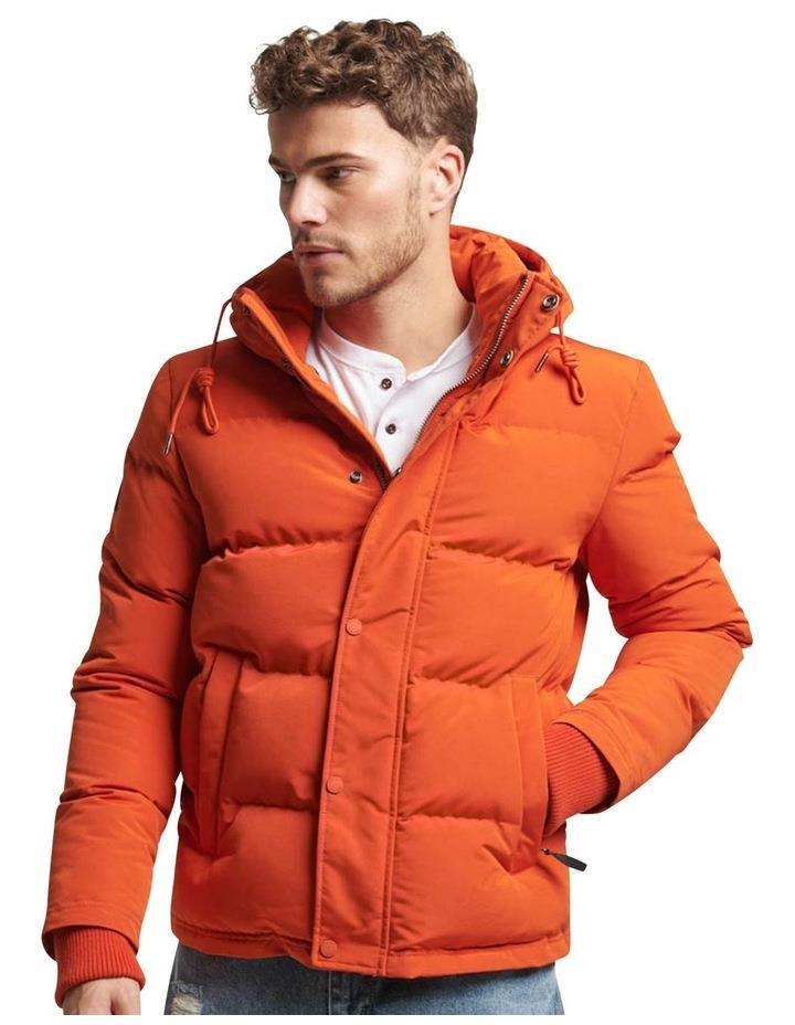 Superdry Everest Short Hooded Puffer in Pureed Pumpkin Orange XL
