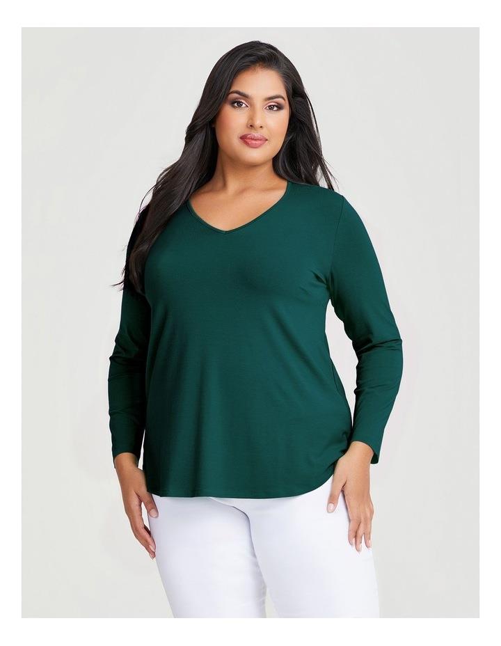 Taking Shape Natural Long Sleeve Everyday T-shirt in Eden Green 12