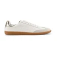 Siren Sutton Cupsole Sneaker in White/Gold Leather White EU37