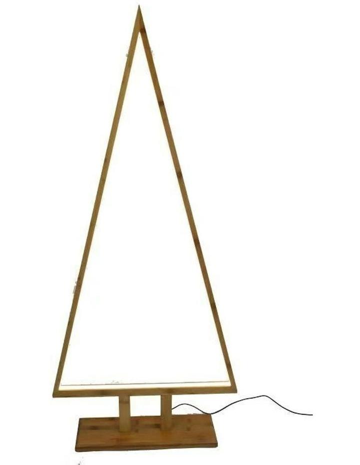 Boutique Retailer Bamboo Christmas Tree LED Floor Lamp Light in Natural Brown