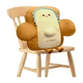 SOGA Cute Face Toast Bread Cushion Stuffed Car Seat in Beige