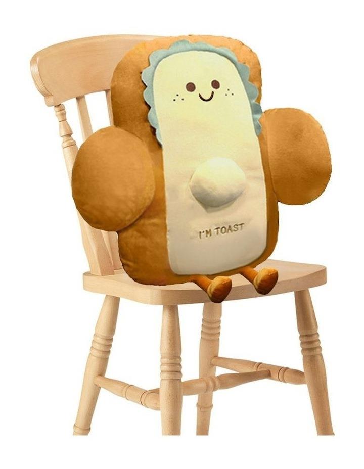 SOGA Smiley Face Toast Bread Cushion Stuffed Car Seat Plush 58cm in Beige