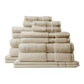 Royal Comfort Zero Twist Luxury Plush Cotton Towel Set 16 Piece in Beige
