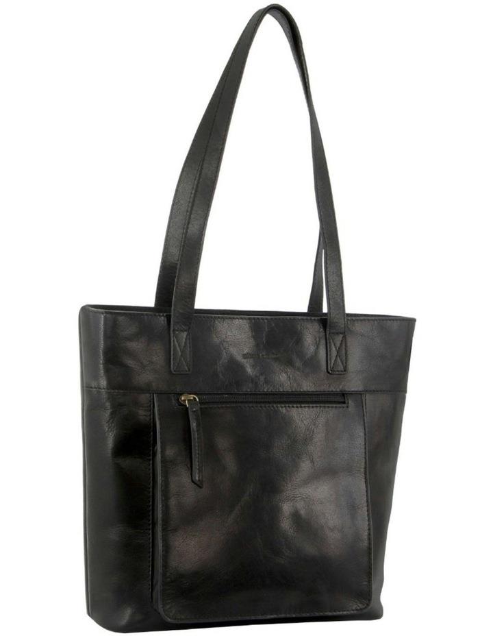 PIERRE CARDIN Leather Tote Bag in Black