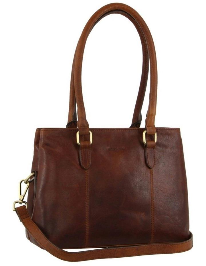 PIERRE CARDIN Leather Double Handle Tote Bag in Tan