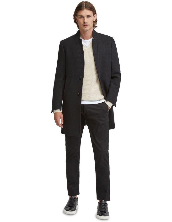 Oxford Austin Wool Rich Overcoat in Black L