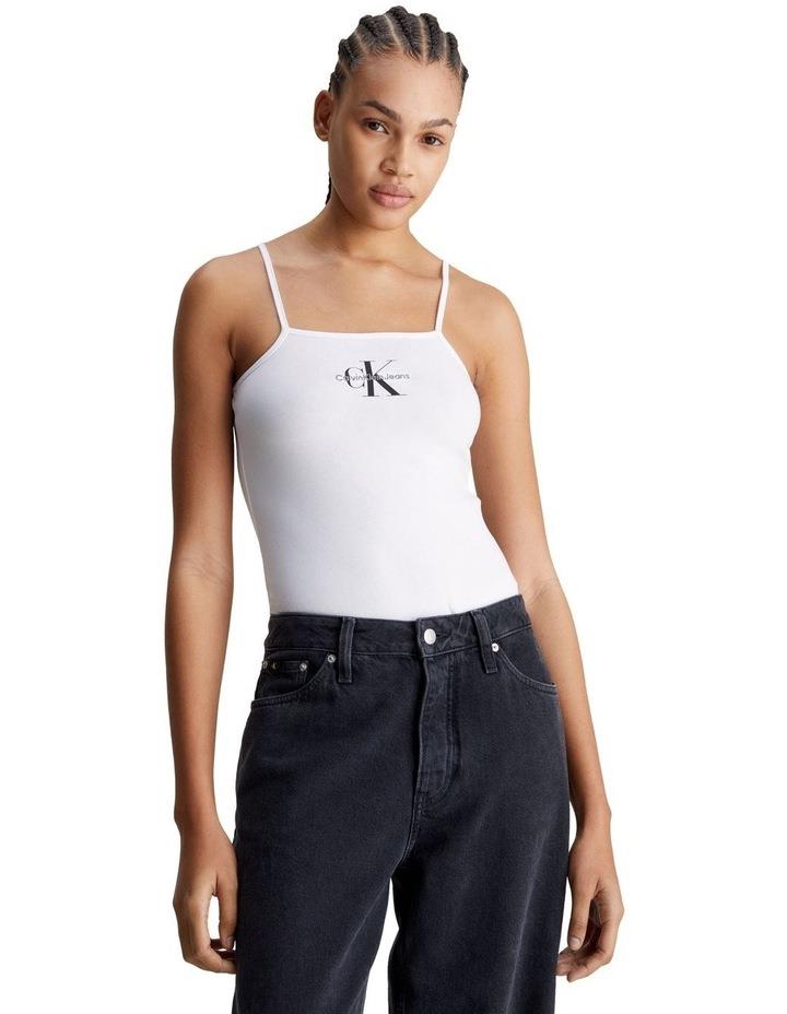 Calvin Klein Jeans Monologo Strappy Body White XS