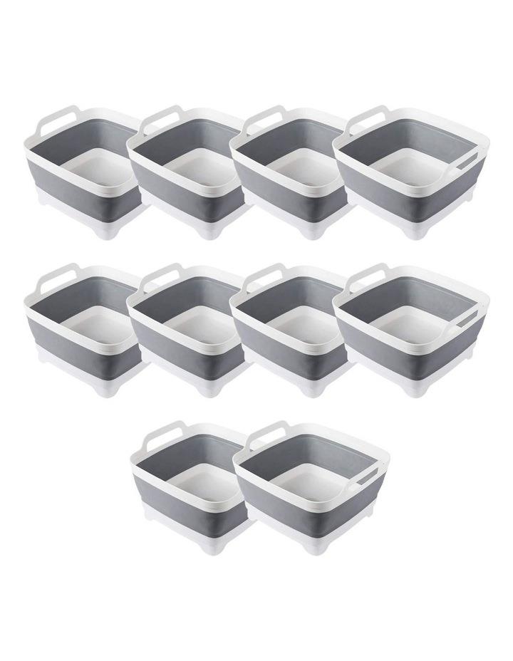 Boutique Retailer Collapsible Strainer Travel Basket 10 Pack in Grey/White Grey