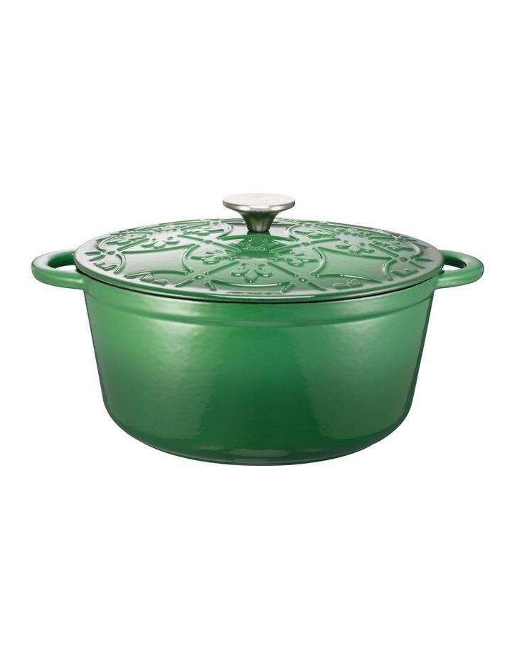 The Cooks Collective Cast Iron Casserole with Lid 26cm/5.0lt Heritage Green
