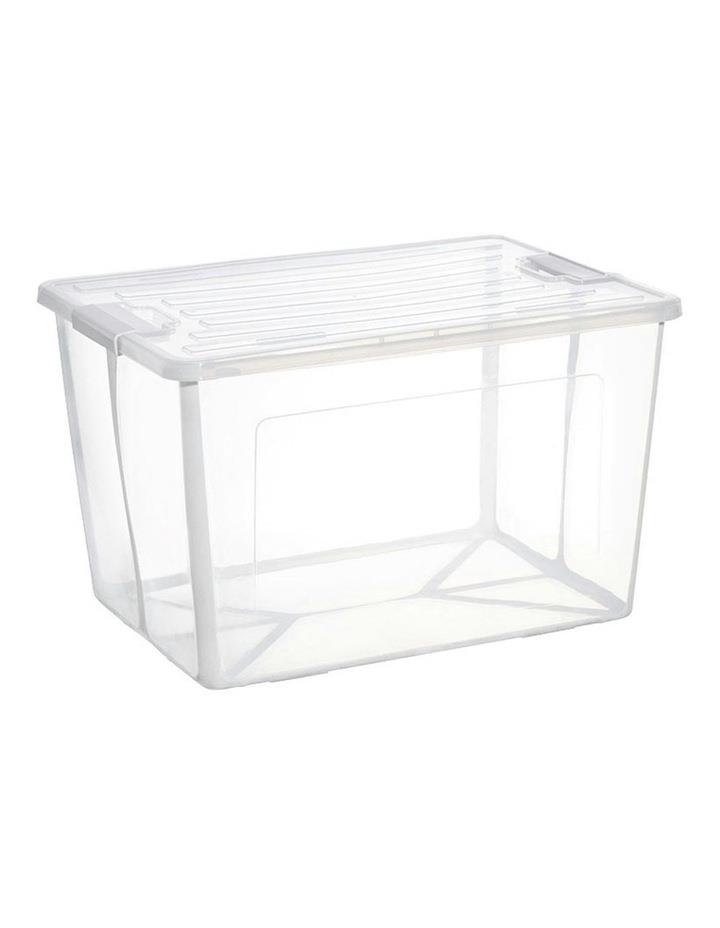 BR Home Collapsible Modular Clear Foldable Storage Box 82L in Clear Transpnt