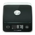 BodySense by Propert Propert Glass Top Digital Kitchen Scale 5kg in Black