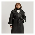 Country Road Leather Trench in Black L/XL