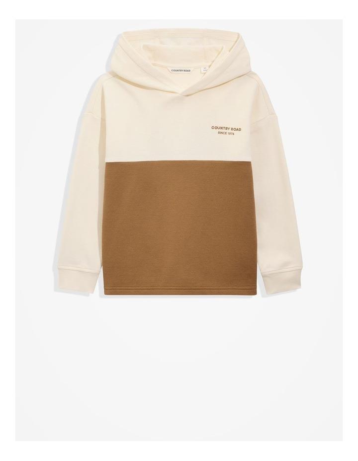 Country Road Organically Grown Cotton Logo Hood T-shirt in Camel 3