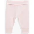 Country Road Organically Grown Cotton Fold-over Soft Pant in Pale Pink 18-24MTHS