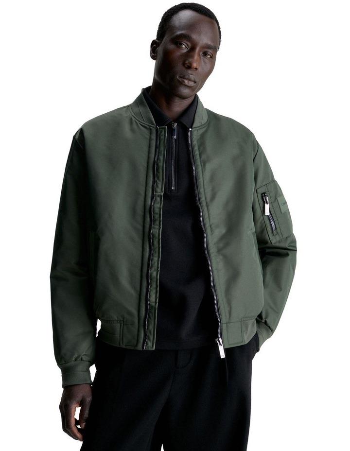 Calvin Klein Recycled Sateen Iconic Bomber Jacket in Green XXL