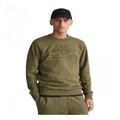 Gant Tonal Archive Shield Crew Neck Sweatshirt in Juniper Green XXXL